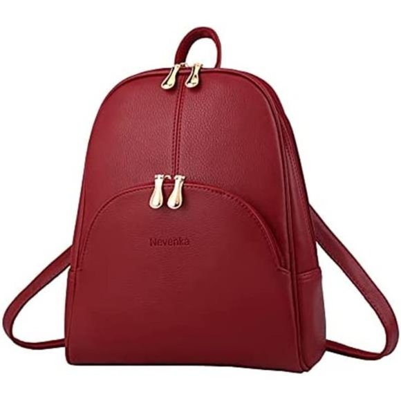 Backpack Purse for Women Casual Shoulder Bag Red
